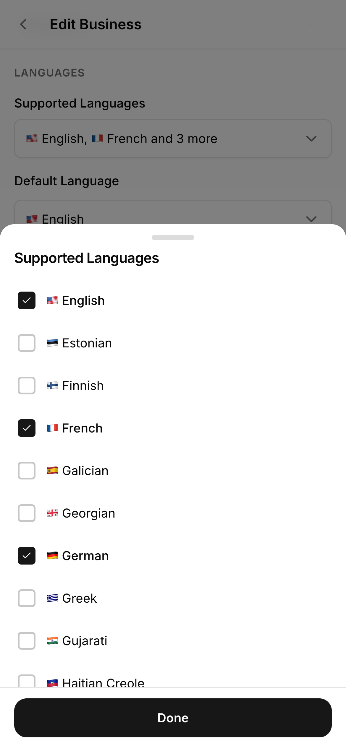 Business portal on phone